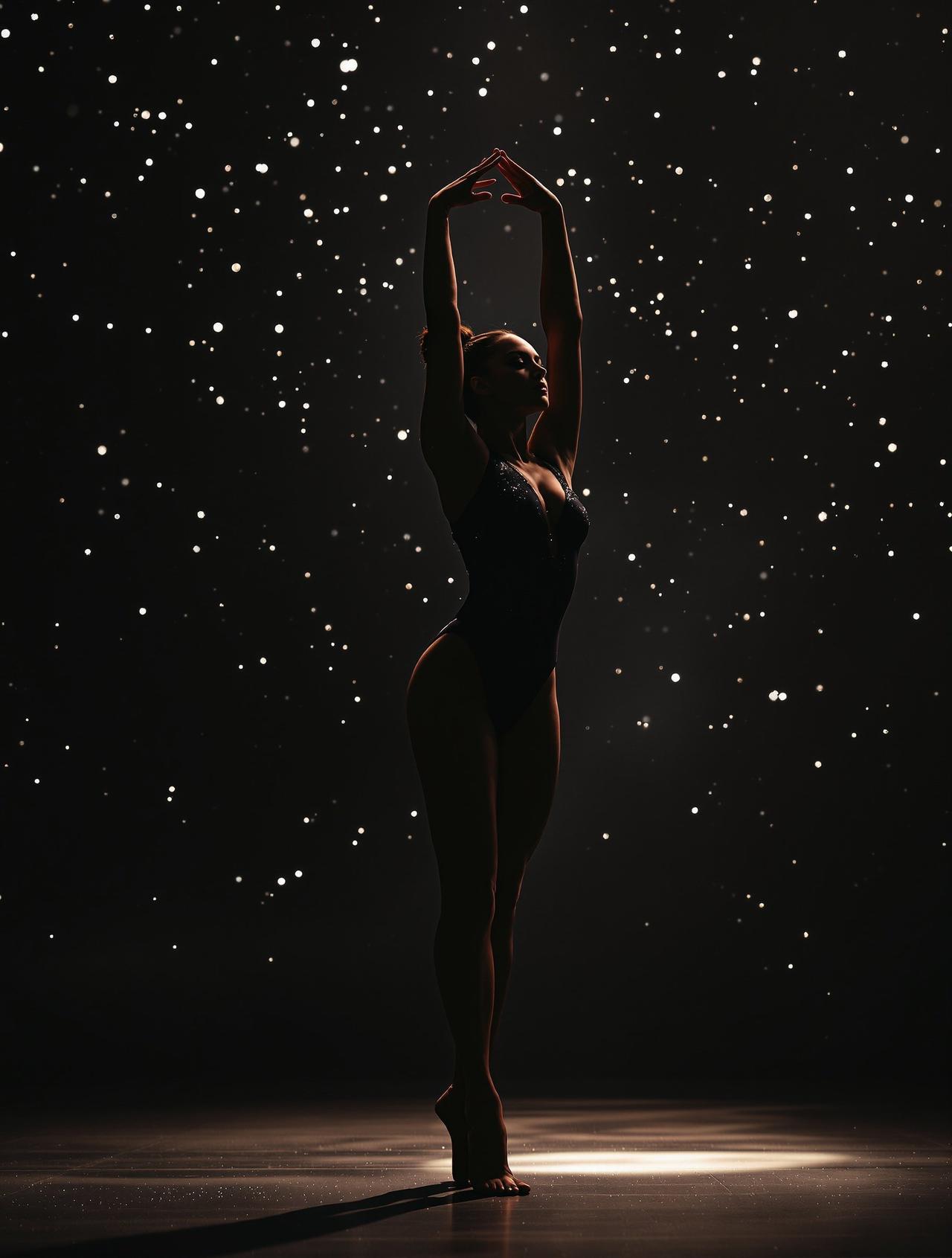 微密圈 - 体操服 - 墨夜星辰 · 黑色体操 - 作品编号gym-004